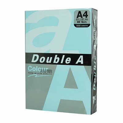 Бумага цветная DOUBLE AА480 г/м2500 л. пастельголубая