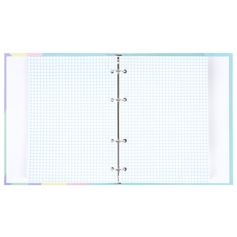 Тетрадь на кольцах А5 175×215 мм, 120 л., твердый картон, клетка, BRAUBERG, кросс-серия PASTEL