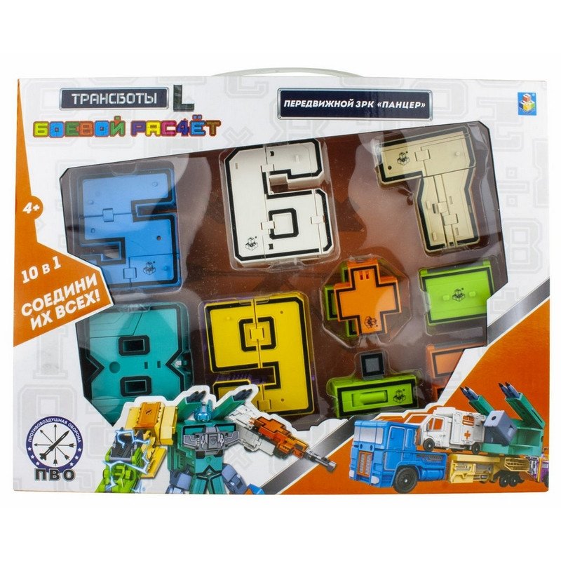 превью Игрушка 1toy Трансботы L ПВО: передвижной ЗРК панцер (10 предметов)