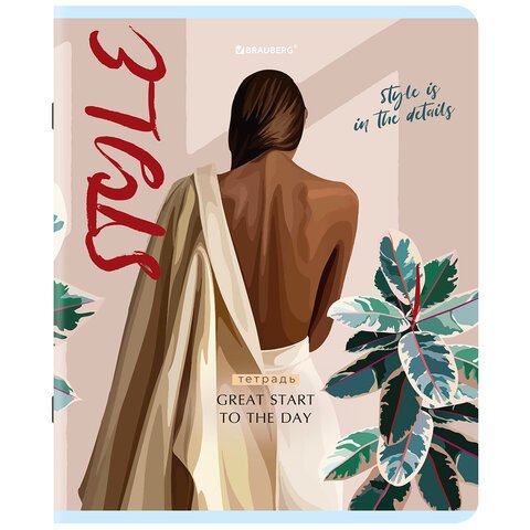 Тетради ДЭК А5 48 л. КОМПЛЕКТ 5 шт. BRAUBERGклеткаматовая ламинациялак«Style»404672