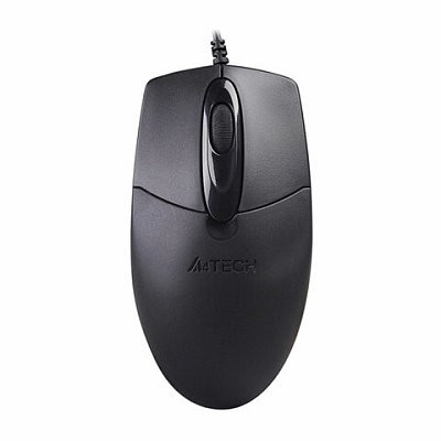 Мышь проводная A4TECH OP-720, USB, 2 кнопки + 1 колесо-кнопка, оптическая, черная