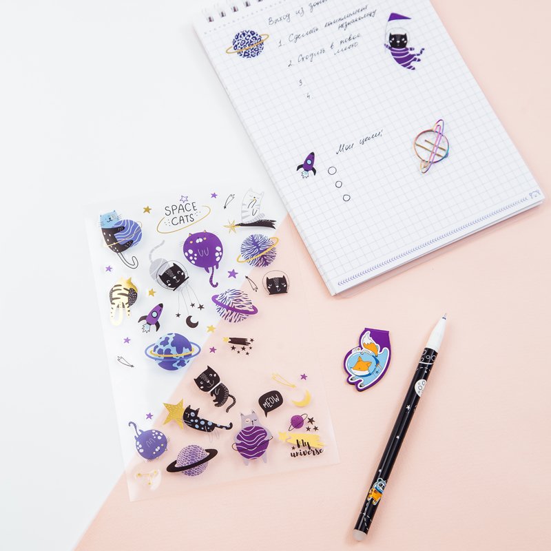 превью Наклейки ПВХ MESHU «Space cats»