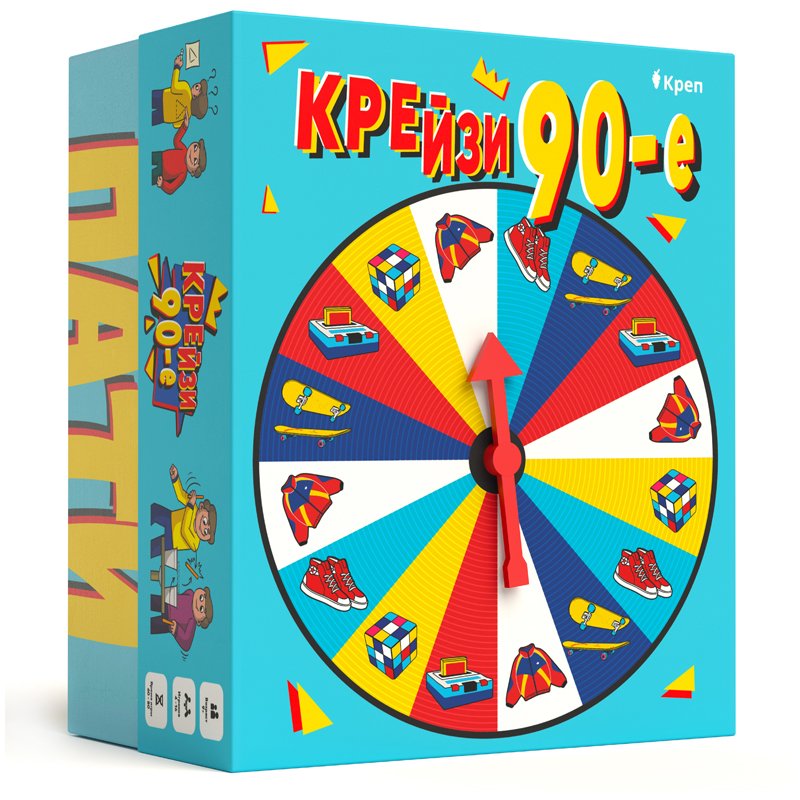 превью Игра для вечеринки Креп «Крейзи 90», картонная коробка