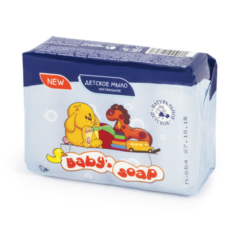 превью Мыло туалетное детское 300 г, BABY'S SOAP (Бейби соап), комплект 4 шт. х 75 г, «Натуральное»