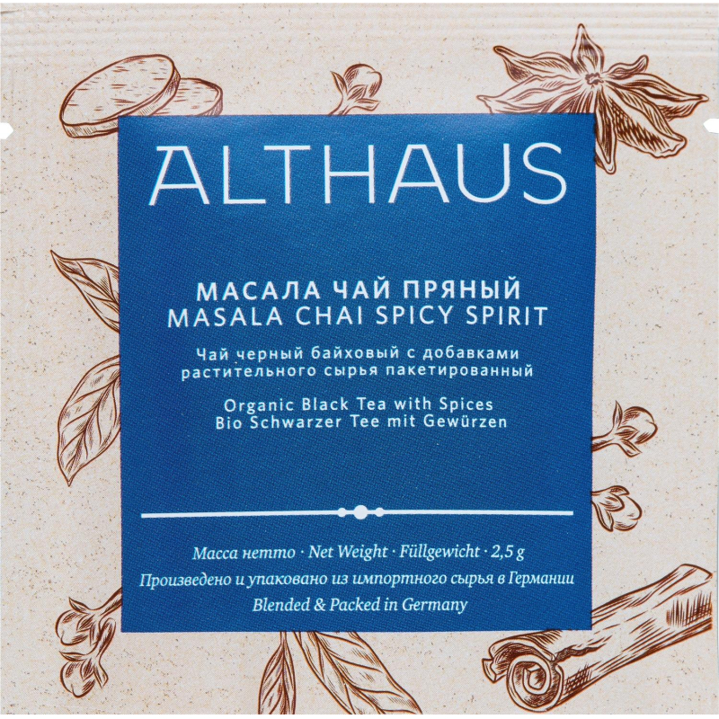 Чай Althaus BIO Masala Chai Spicy Spirit черный в пирамидках 15 x 2.5 г