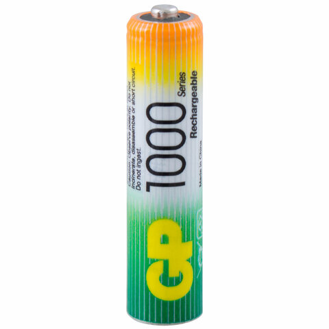 Батарейки аккумуляторные Ni-Mh мизинчиковые КОМПЛЕКТ 4 шт. AAA (HR03) 950 mAh, GP-2DECRC4