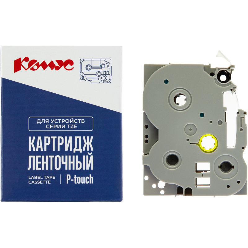 Картридж Комус TZE-231(Brother TZE-231 черный на белом,12мм/8м)