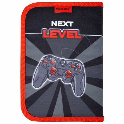 Пенал BRAUBERG, 1 отделение, 1 откидная планка, полиэстер, 21×14 см, «Next level»