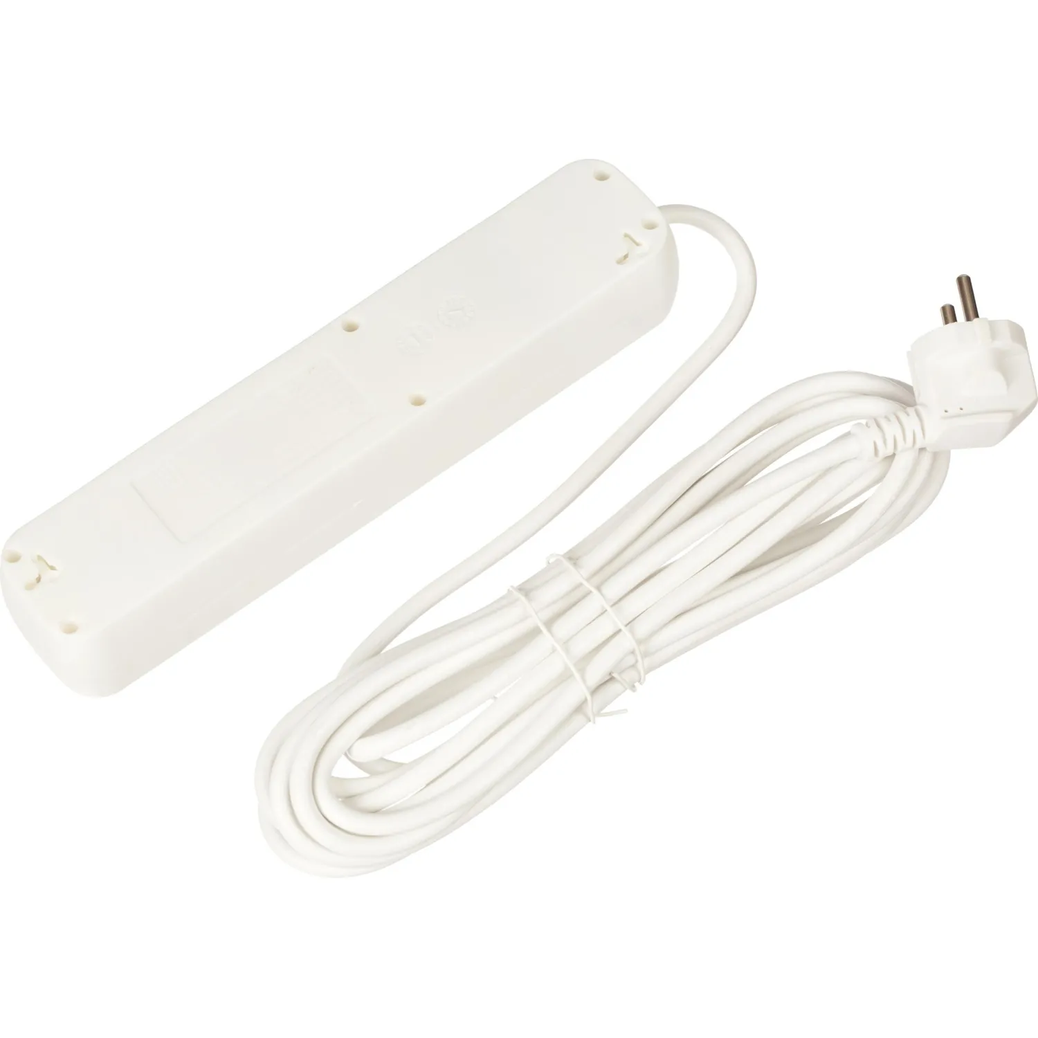 Удлинитель BigTech UTD-510-5-W (5р/5м/10А/2.2кВт/1мм2/белый)
