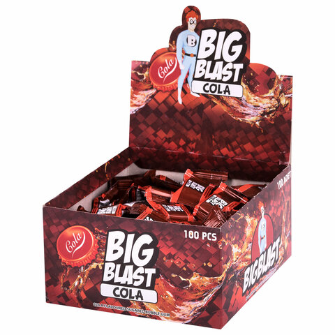 Жевательная резинка BIGBLAST со вкусом колы, 100 шт. по 4 г в шоу-боксе, ТУРЦИЯ