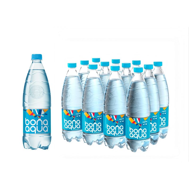 Вода питьевая Bona Aqua негаз. 1л ПЭТ 12шт/уп