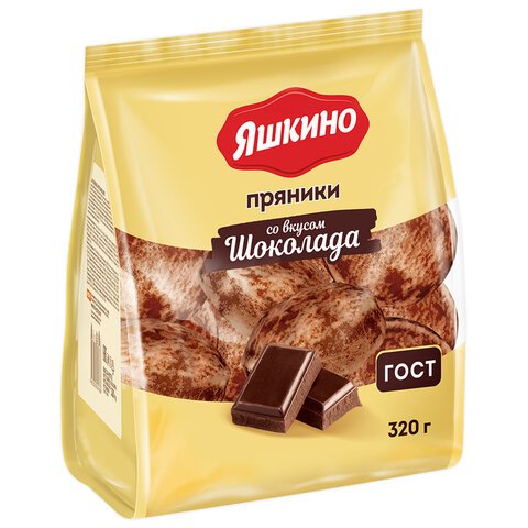 Пряники ЯШКИНО «Шоколадные», в сахарной и шоколадной глазури, 350 г