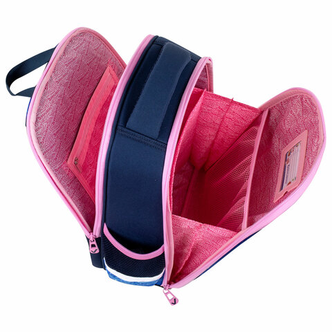 Ранец BRAUBERG FIT, 2 отделения, Night watcher, СВЕТЯЩИЙСЯ, 38×27х14 см