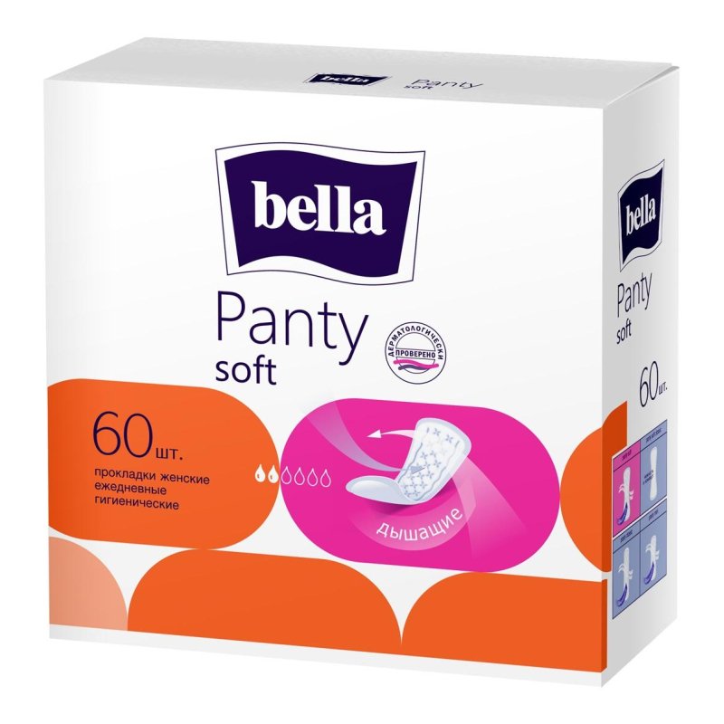 превью Прокладки женские гигиенические Bella Panty Soft 60 штук в упаковке