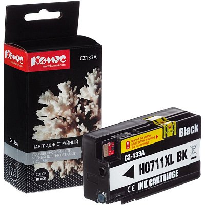 Картридж струйный Комус 711 CZ133A чер. пов. емк. для DgnJ T120/520
