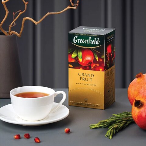 Чай Greenfield Grand Fruit черный с гранатом 25 пакетиков