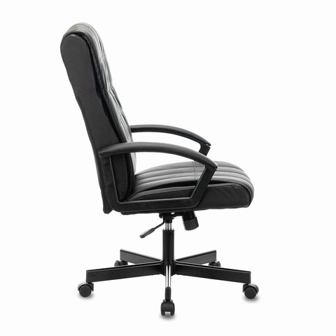Кресло офисное BRABIX «Quadro EX-524», компактная упаковка, экокожа, черное, 532104