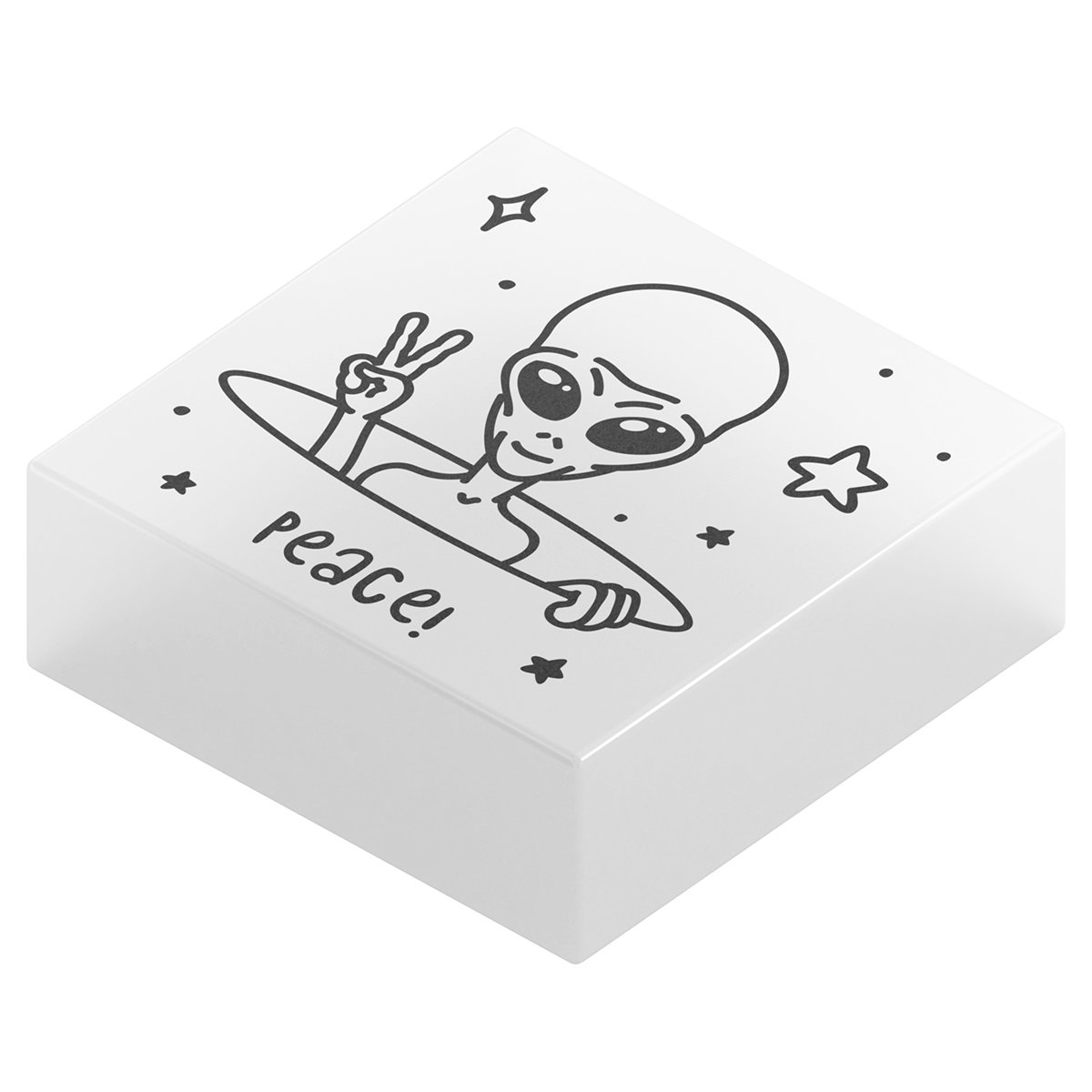 Ластик Berlingo «Aliens», прямоугольный, 28×28×12мм, флуоресцентный