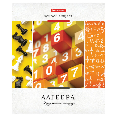 превью Тетрадь предметная «УЧЕНЬЕ СВЕТ» 48 л., обложка картон, АЛГЕБРА, клетка, подсказ, BRAUBERG ЭКО, 403526