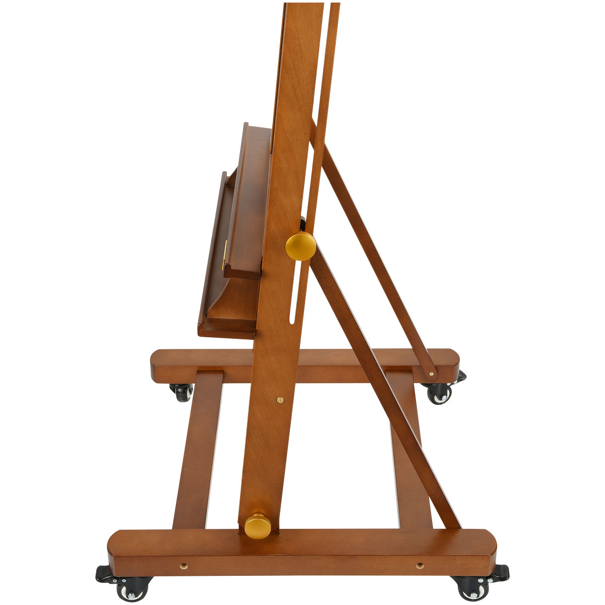 Мольберт напольный студийный Гамма «Старый мастер», 59.5×59.5×190 (370)см, красный лакированный бук