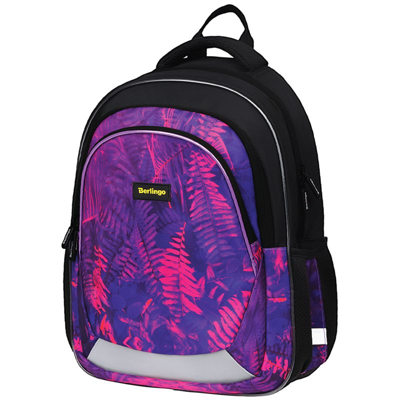 превью Рюкзак Berlingo Bliss «Flora neon» 40×29×19см, 3 отделения, 2 кармана, анатомическая ЭВА спинка