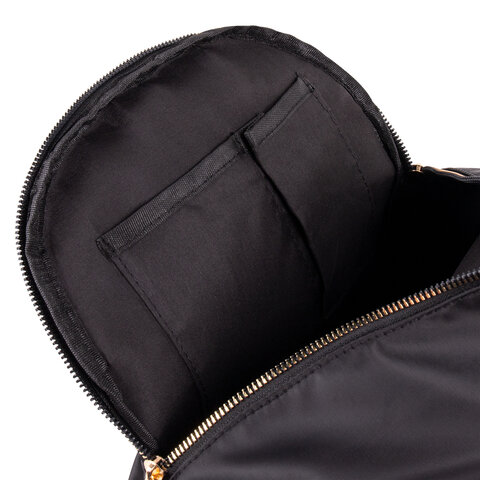 Рюкзак BRAUBERG PODIUM женский, нейлон, черный, 30×26х12 см