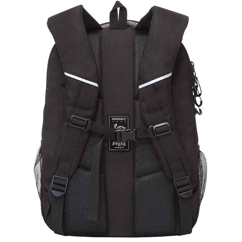 Рюкзак GRIZZLY,31×42х22, RU-132-2/1 черный-серый