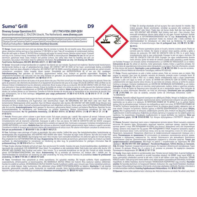 Средство для чистки грилей и духовых шкафов Diversey Suma Grill D9 5 л (концентрат)