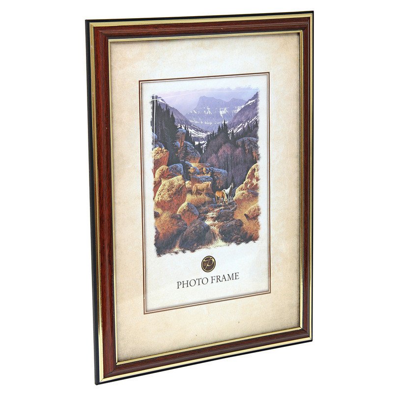 Рамка А4 21×30 см пластиковый багет 23 мм красное дерево арт. 227459 ...