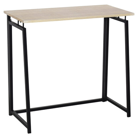 Стол на металлокаркасе BRABIX «LOFT CD-001», 800×440х740 мм, складной, цвет дуб натуральный