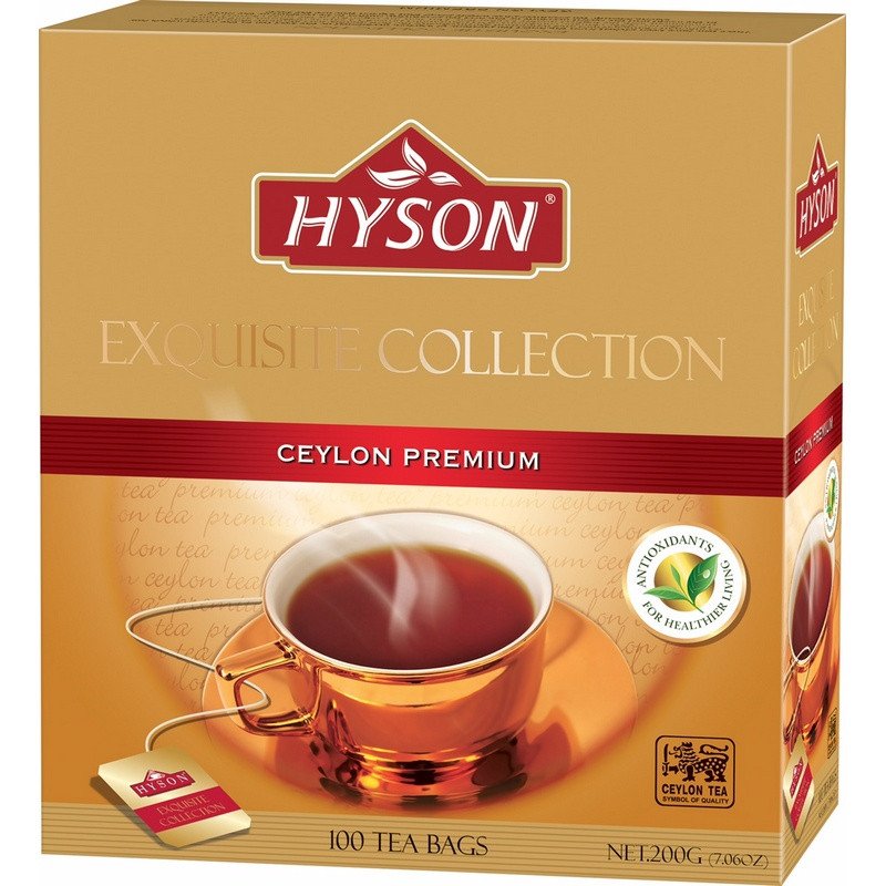 Чай HYSON черн. Exguisite Collection Ceylon Premium 100 пак x 2гр ...