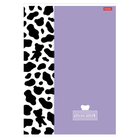 Тетрадь А4 96 л., HATBER, скоба, клетка, матовая ламинация, «Mimimilk» (микс в спайке), 087003