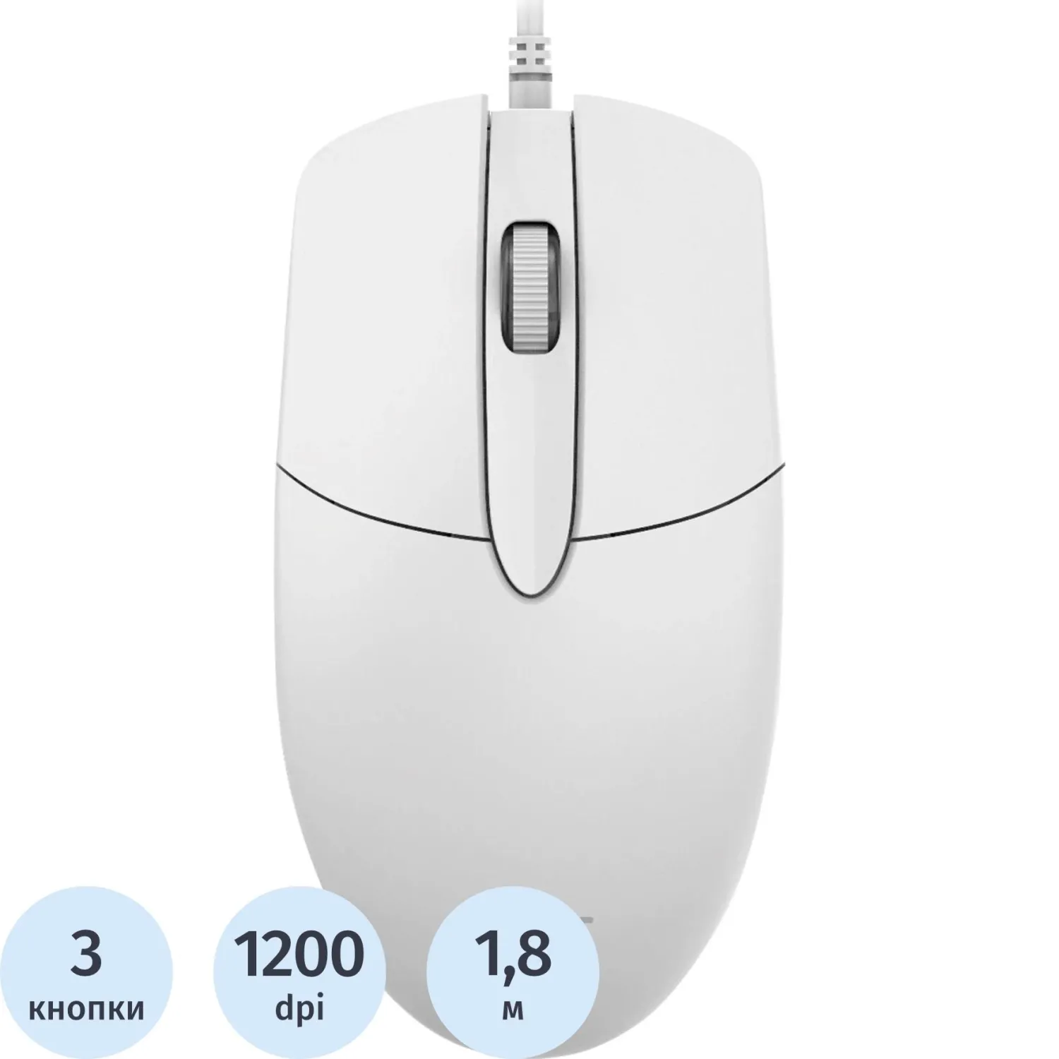 превью Мышь компьютерная Acer OMW300 оптическая/1200dpi/USB/белый