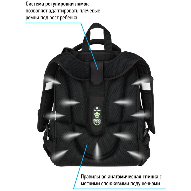 Ранец Berlingo Expert «Skyline» 37×28×16см, 2 отделения, 2 кармана, анатомическая спинка