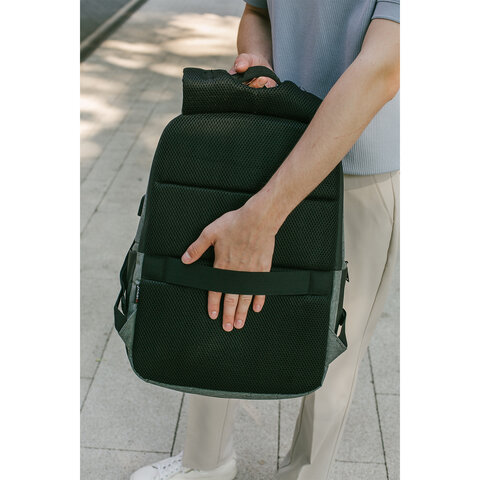 Рюкзак HEIKKI OUTLOOK (ХЕЙКИ) универсальный, отделение для ноутбука, серый, 46×32x16 см