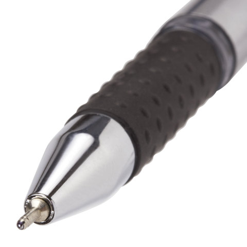 Ручка шариковая масляная с грипом BRAUBERG «Signature», СИНЯЯ, печать, узел 0.7 мм, линия письма 0.35 мм