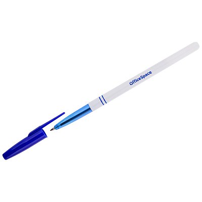 Ручка шариковая OfficeSpace синяя, 0.7мм, штрих-код