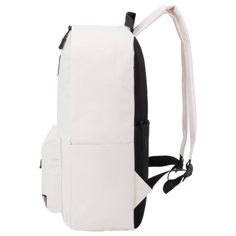 Рюкзак BRAUBERG POSITIVE универсальный, потайной карман, «Beige», 42×28х14 см