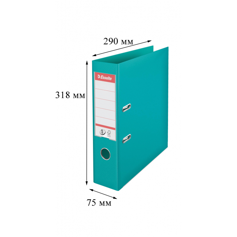 Папка с арочным механизмом Esselte No.1 Power Solea 75 мм бирюзовая
