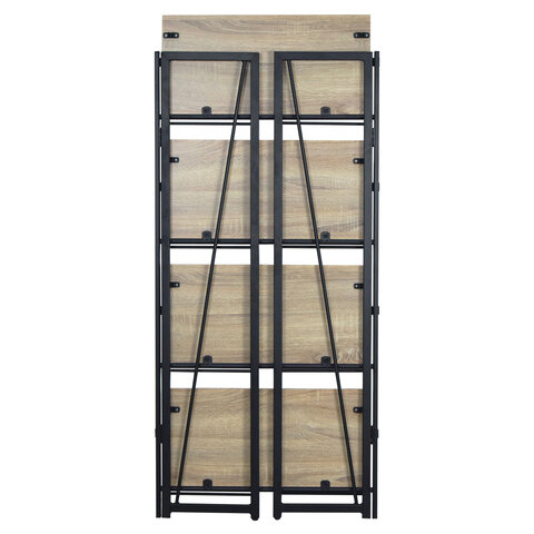 Стеллаж на металлокаркасе BRABIX «LOFT SH-001»600×300х1250 ммскладнойцвет дуб натуральный641230