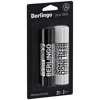 Клей-карандаш Berlingo «Monochrome», 21г, 2шт., блистер