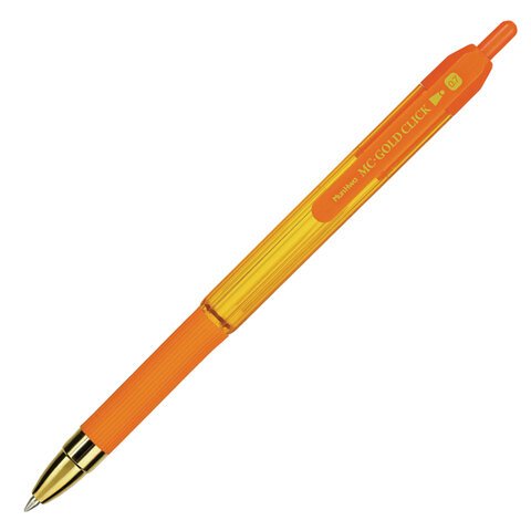 Ручка шариковая автоматическая MunHwa «MC Gold Click» синяя, 0.7мм, грип, штрих-код, корпус ассорти