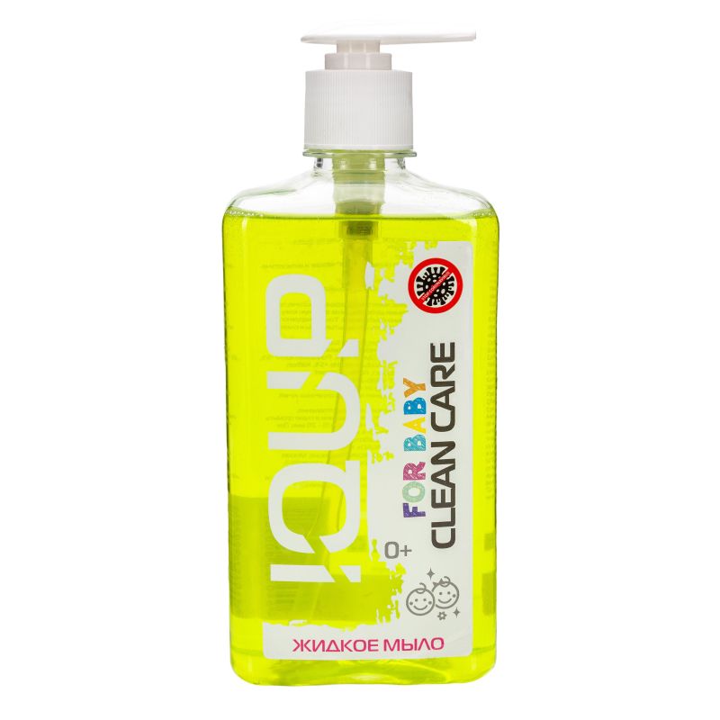 Мыло жидкое IQUP Clean Care for baby для детей помпа-дозатор ПЭТ 0.5л