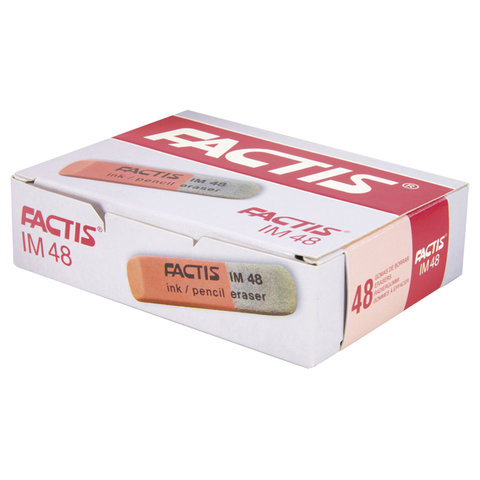 Резинка стирательная FACTIS IM 48 (Испания), прямоугольная, двуцветная, 62×15×8 мм, синтетический каучук