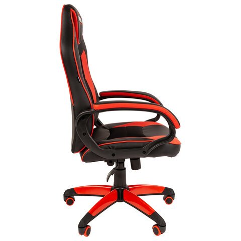 Кресло компьютерное BRABIX «Blaze GM-162», ткань TW/экокожа, черное/красное, 532580