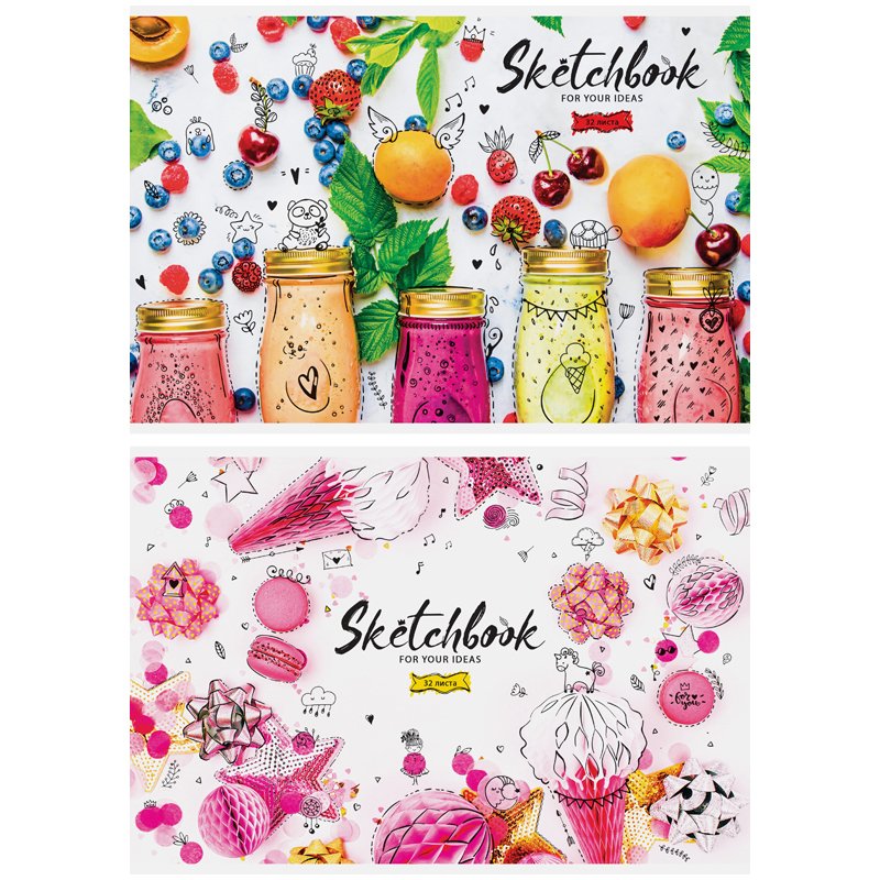 превью Альбом для рисования 32л., А4, на скрепке ArtSpace «Стиль. Bright sweets»