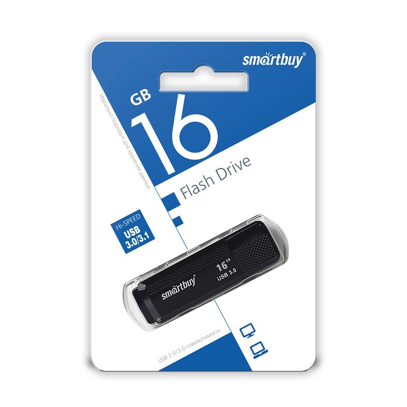 Флэш-диск 16 GB SMARTBUY Dock USB 3.0, черный