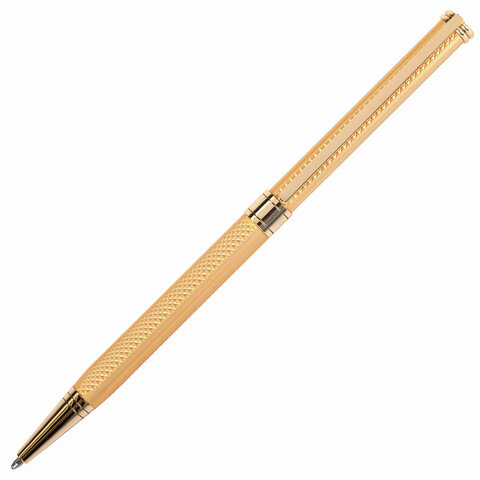 Ручка подарочная шариковая GALANT «Stiletto Gold», тонкий корпус, золотистый, золотистые детали, пишущий узел 0.7 мм, синяя
