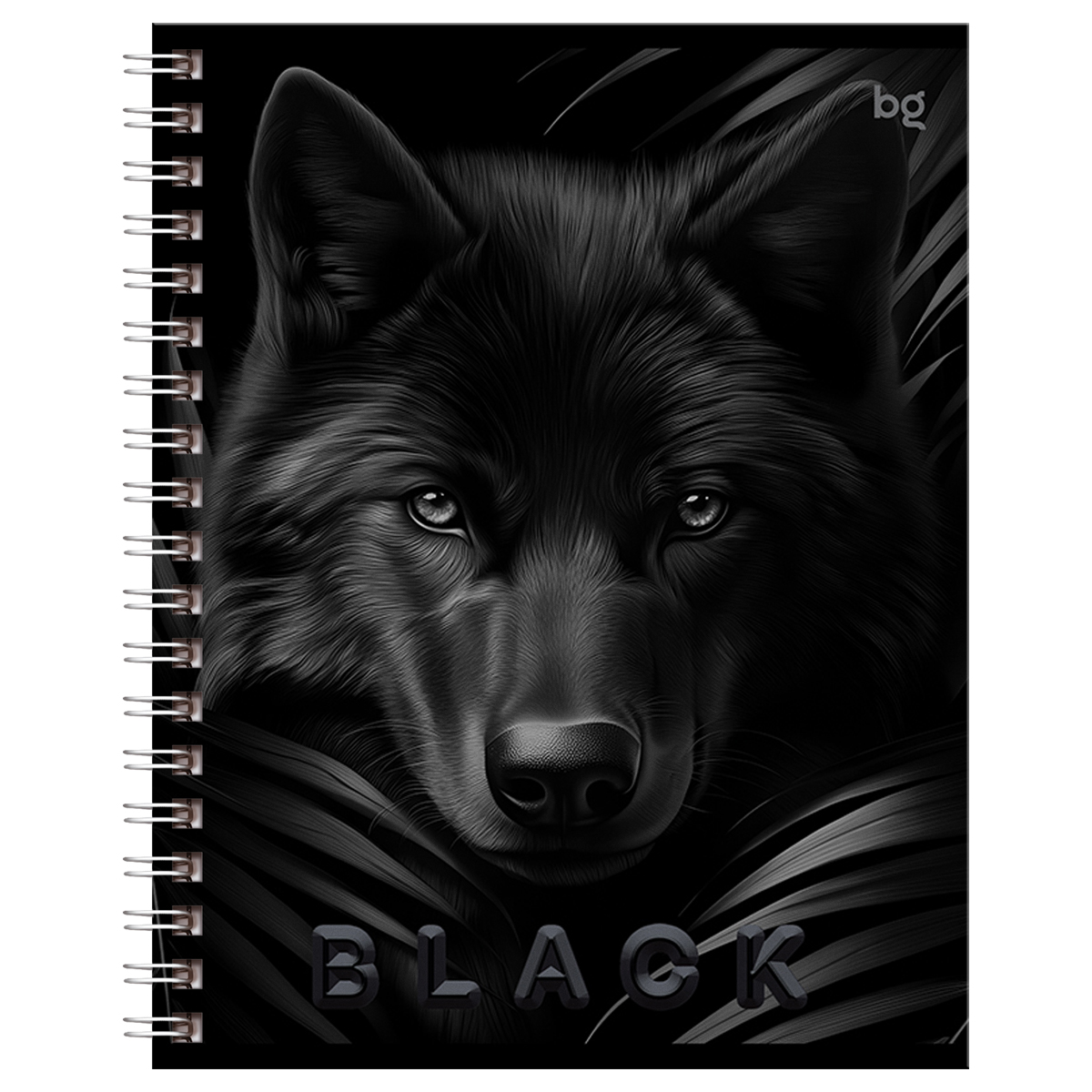 Тетрадь 96л., А5, клетка на гребне BG «Just Black», soft-touch ламинация, выб. лак