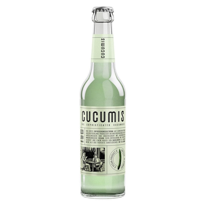 превью Напиток Cucumis Cucumber био лимонад газированный Огурец и базилик 0.33 л